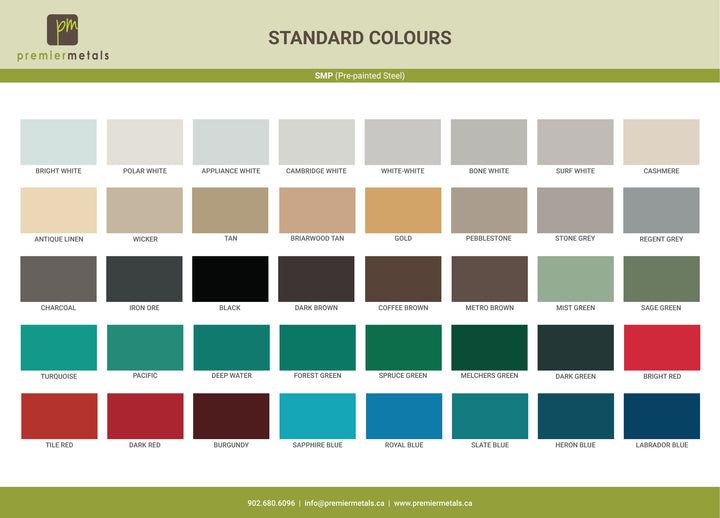 Standard Colours - Download Chart